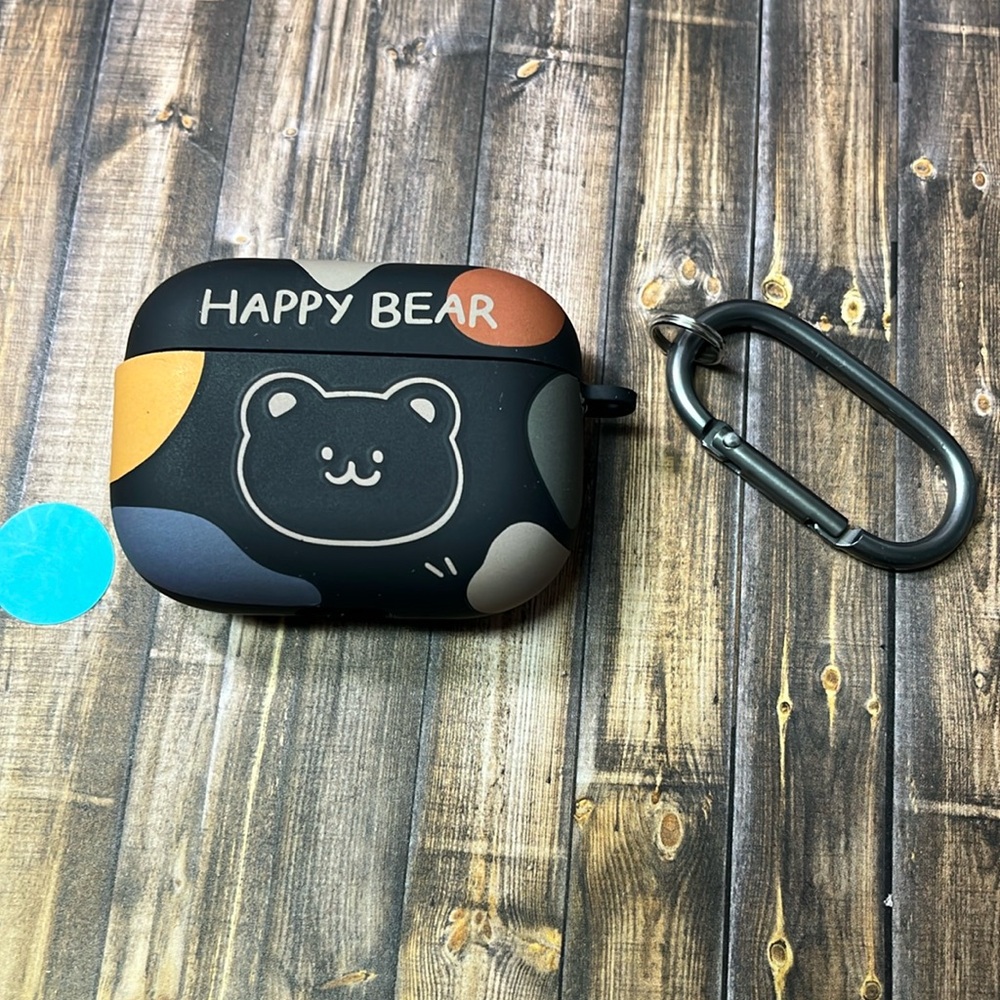 5for$10 Matte Black Teddy Bear AirPods Pro Protective Case Women’s Accessories